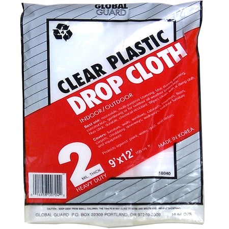 9X12 Globe 2 Mil Plastic Drop Cloth